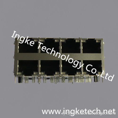 Ingke YKG-832409NL 100% cross XMH-9760-JL7D130-886 2x4 Ports Magnetic RJ45 Connectors